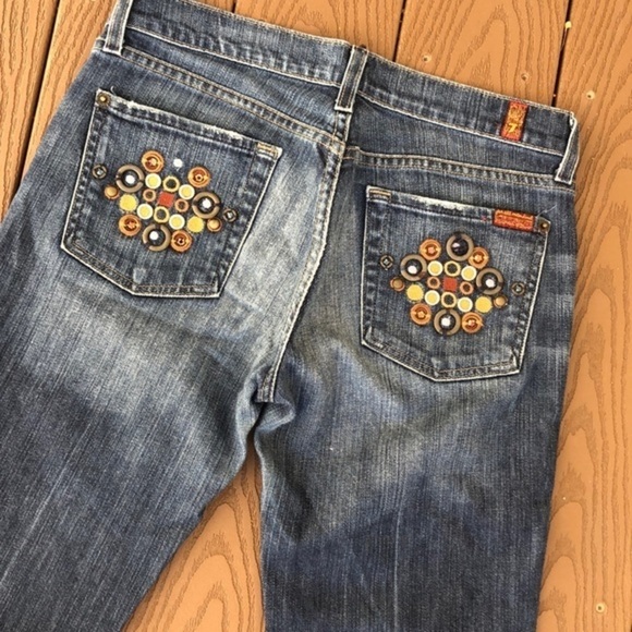 Seven for all mankind boot cut embellished jeans - Picture 7 of 11